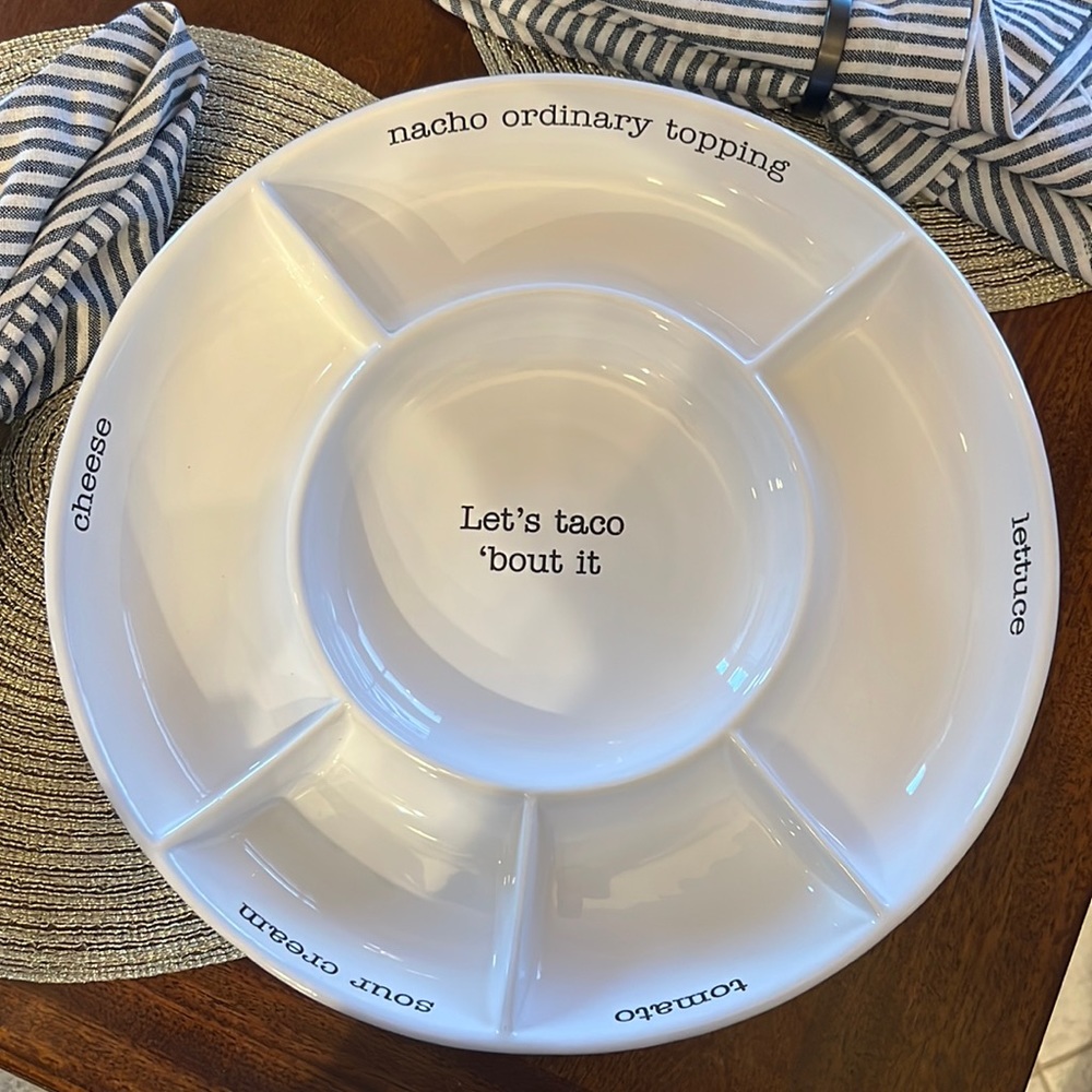 Taco night serving dish / platter